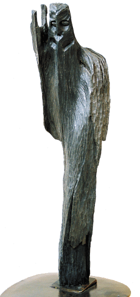 Skulptur aus Moor-Eiche